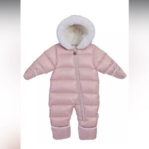Michael Kors Pink Faux Fur Baby Snowsuit